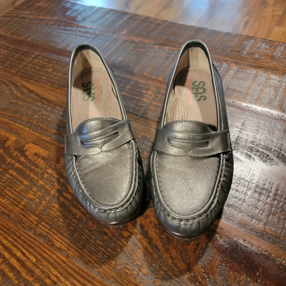 SAS Womens Wink Loafer Tripad Comfort Slip On In Pewter Discontinued Size 8 W